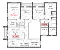 Планировка Квартиры в микрорайонах Паркового: от студий до трехкомнатных квартир.